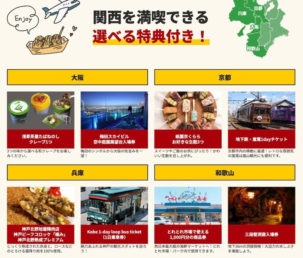 HISの関西キャンペーン2025国内ツアープロモーション特典